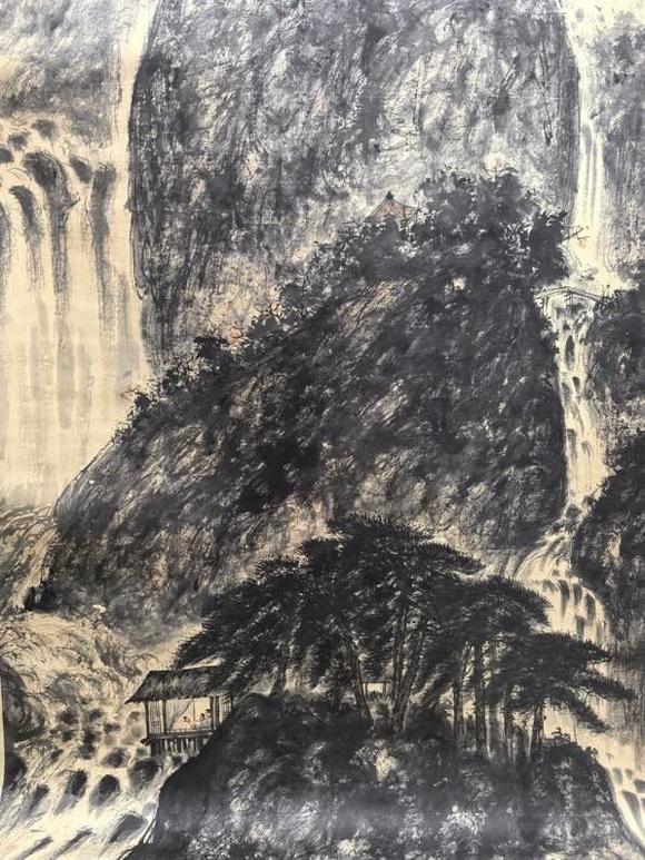 日本松町古美傅抱石 山水圖