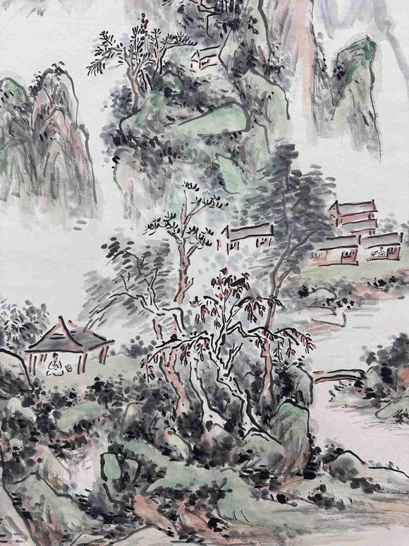 日本松町古美黃賓虹 青山綠水