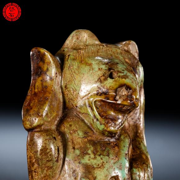 北京啟石明 圓雕松石坐熊