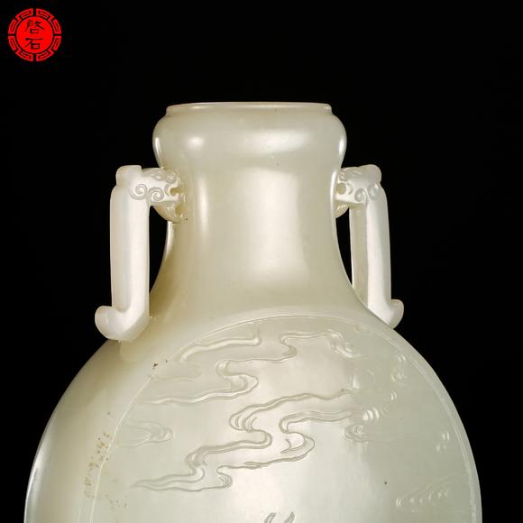 北京啟石清 仙鶴朝陽(yáng)抱月瓶