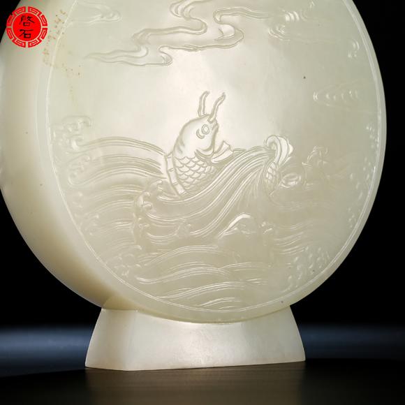 北京啟石清 仙鶴朝陽(yáng)抱月瓶