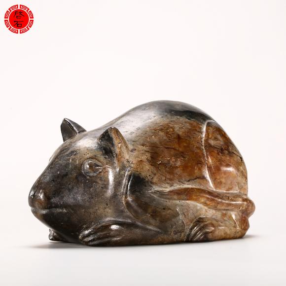 北京啟石明 圓雕玉鼠