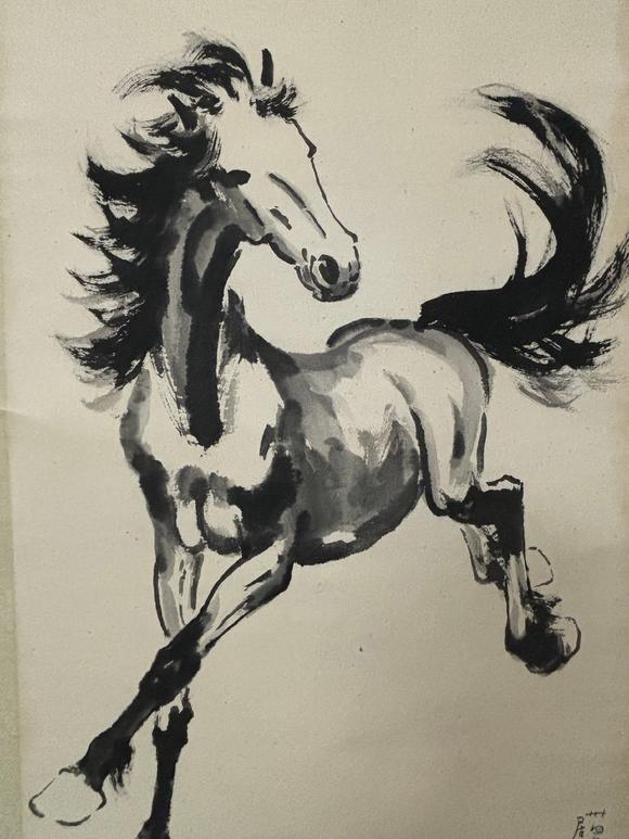 北京嘉翰奔馬圖 附《中國(guó)近現(xiàn)代名畫集第一部》p94