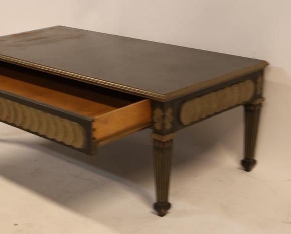 Clarke Auction GalleryMidcentury Long Drawer Coffee Table.