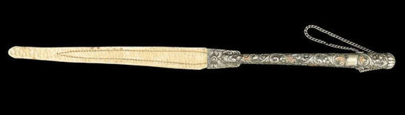 Clarke Auction GallerySILVER. Argentinean Gaucho Rebenque Whip.