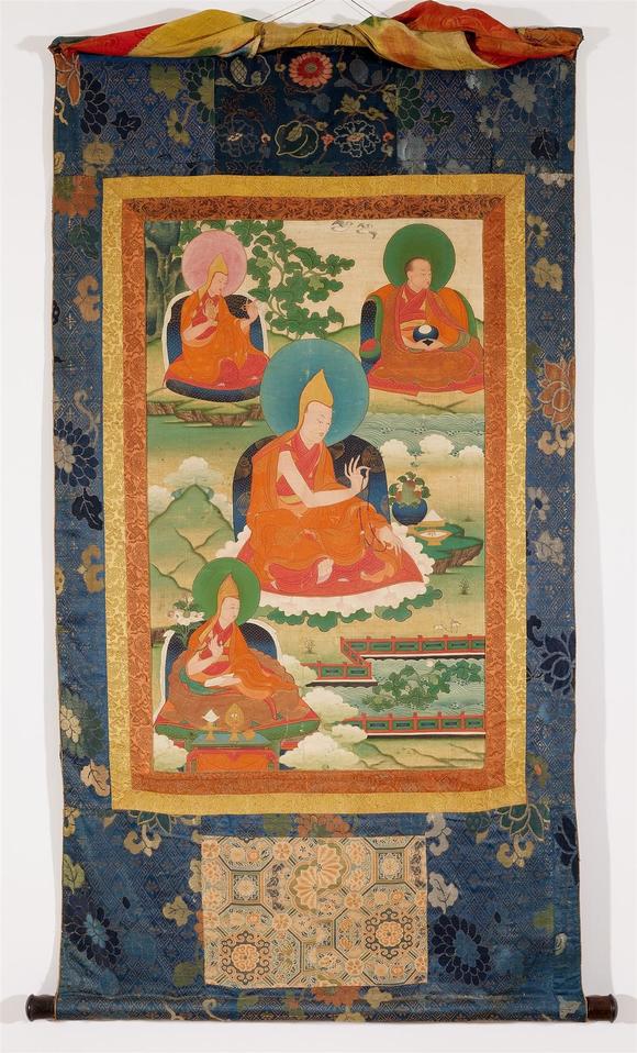 Kunsthaus Lempertz KGAn important Tibetan thangka of Dulzin Lodr? Bepa. Distemper and gold on cotton. Late 18/first half 19th century
