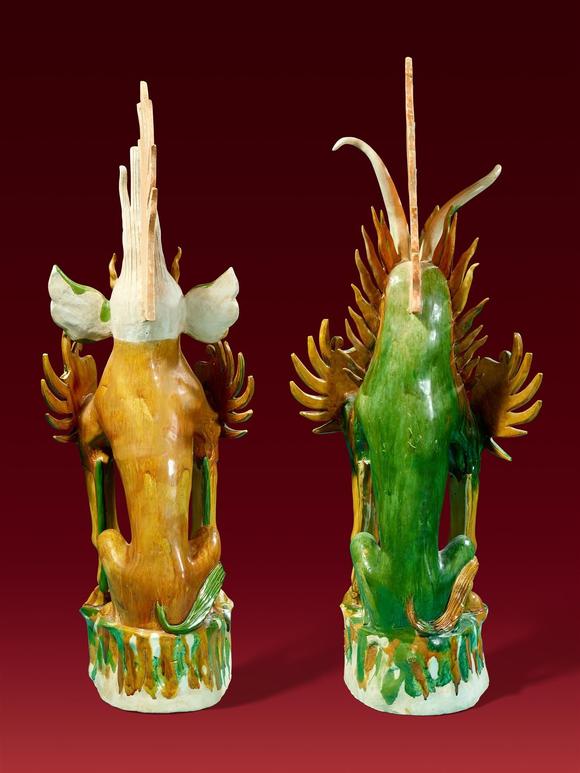 Kunsthaus Lempertz KGTwo large sancai-glazed guardian figures. Terracotta. Tang dynasty (618-907)