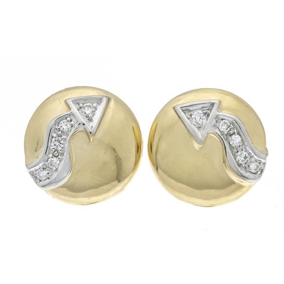 Historia AuktionshausBouton diamond stud earrings GG/WG