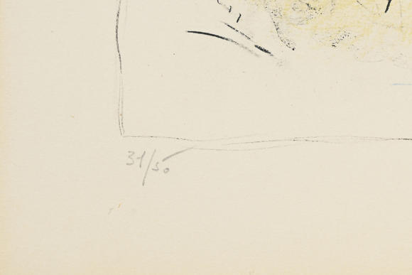 Piguet - H?tel des VentesMarc Chagall (1887-1985),  Les Lilas , 1980, lithographie en couleurs sur Velin d'Arches, signée et numérotée 31/50 au crayon, 92x59,5