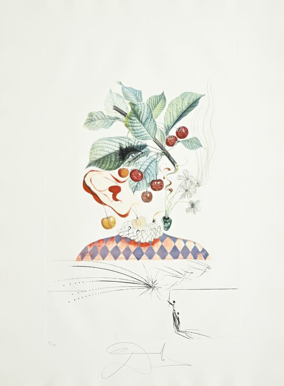 Piguet - H?tel des VentesSalvador Dali (1904-1989),  FlorDali - Les Fruits , 1969, 10 pointes-sèches et lithographies en couleurs, signées et numérotées 7/35