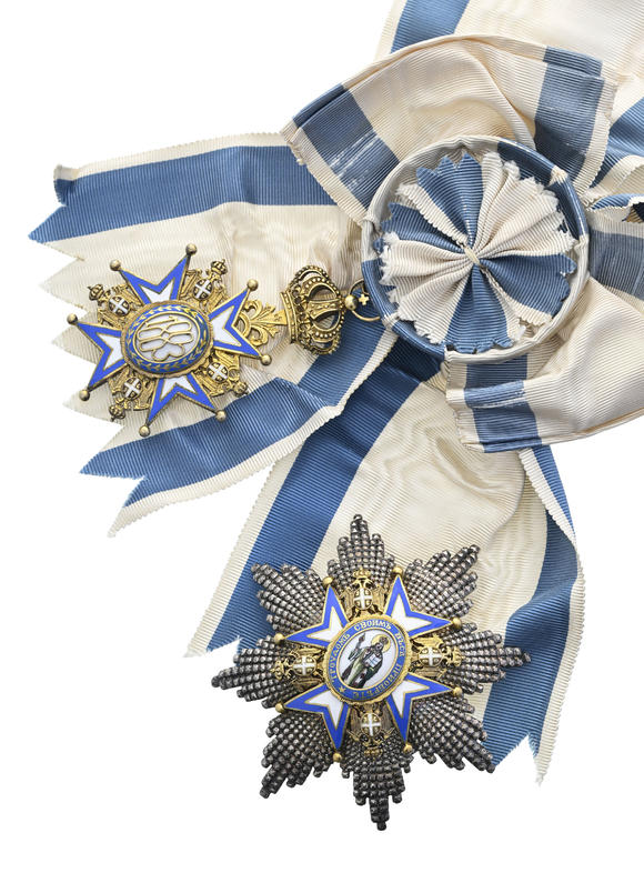 Piguet - H?tel des VentesRoyaume de Serbie, Ordre de Saint-Sava, créé en 1883, ensemble de Grand-Croix du 2ème type