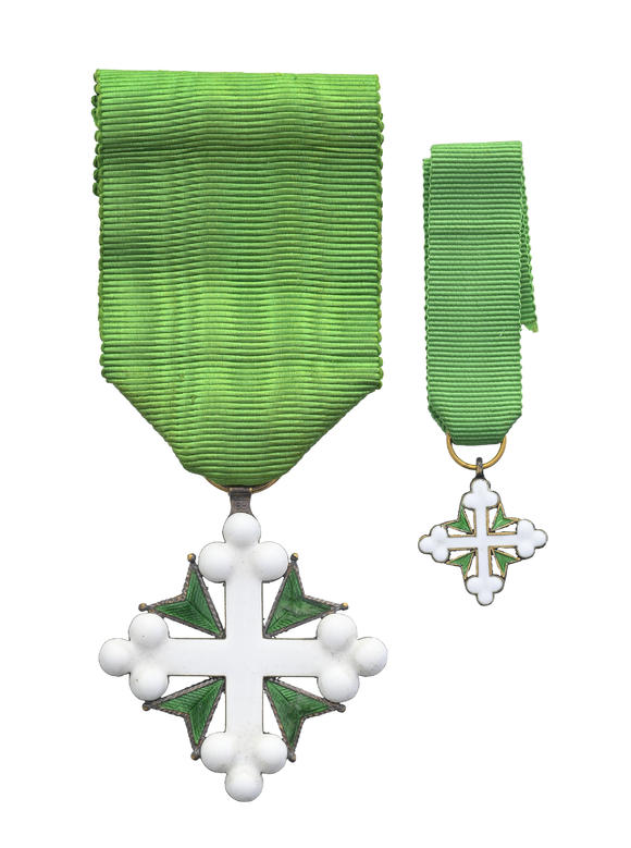 Piguet - H?tel des VentesItalie / Royaume d'Italie, Ordre des Saints Maurice et Lazare, fondé en 1572, croix de Chevalier
