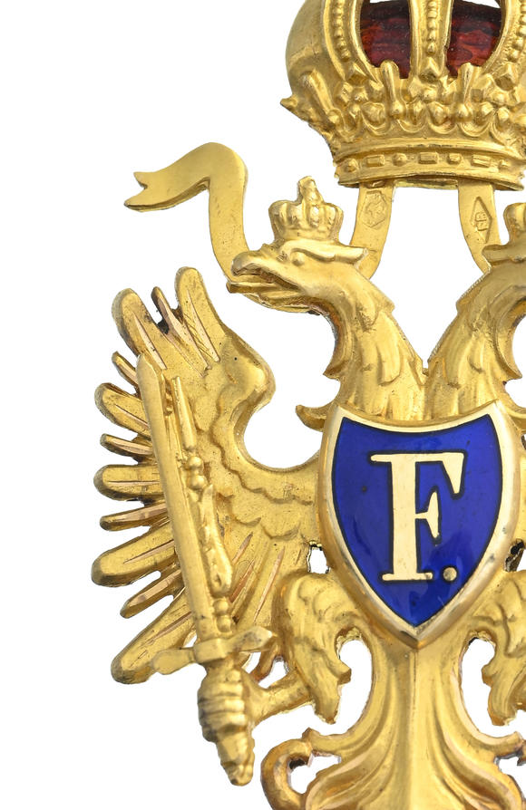 Piguet - H?tel des VentesEmpire austro-hongrois, Ordre de la Couronne de Fer, restauré en 1816, insigne de 3ème classe en or et émail