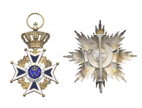Piguet - H?tel des VentesRoyaume des Pays-Bas. Ordre d'Orange-Nassau, créé en 1892, ensemble de Chevalier Grand-Croix