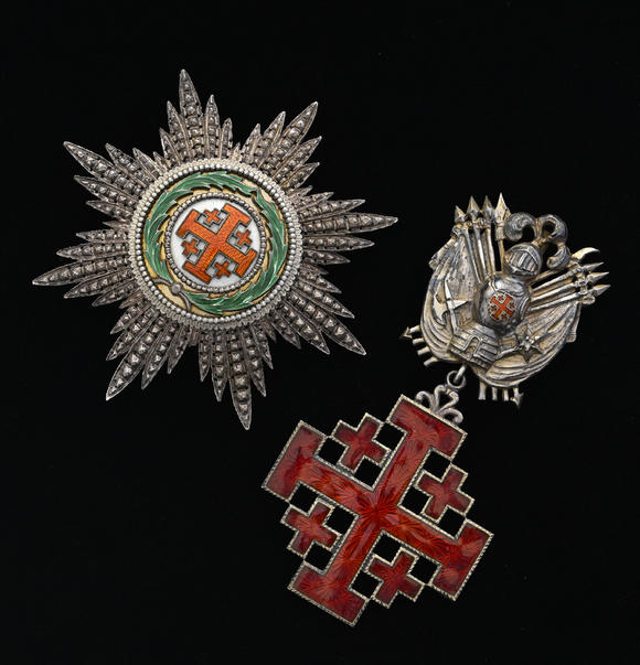 Piguet - H?tel des VentesVatican, Ordre Equestre du Saint-Sépulcre de Jérusalem, recréé en 1847, ensemble de Grand Officier