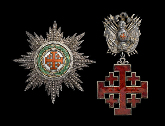 Piguet - H?tel des VentesVatican, Ordre Equestre du Saint-Sépulcre de Jérusalem, recréé en 1847, ensemble de Grand Officier