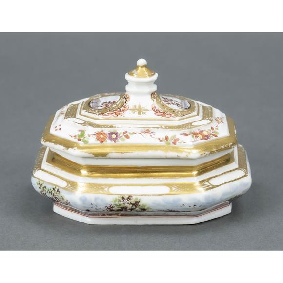 Historia AuktionshausZuckerdose, Meissen, K.P.M. Marke 1