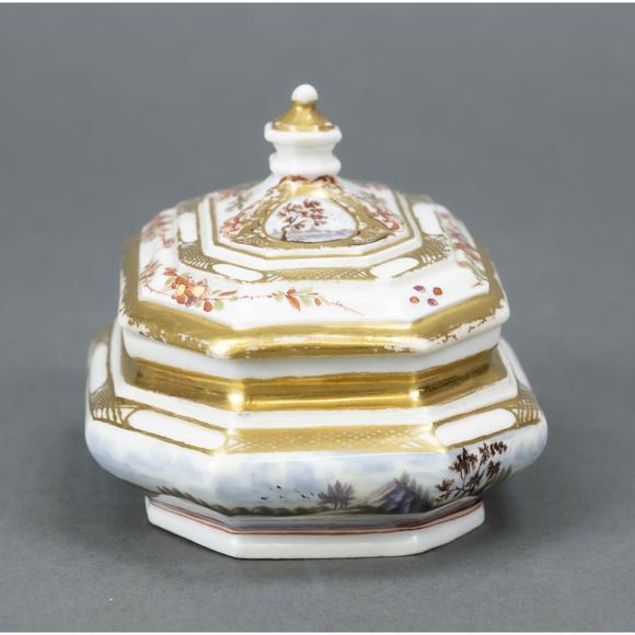 Historia AuktionshausZuckerdose, Meissen, K.P.M. Marke 1