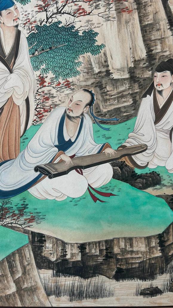 日本松町古美張大千 松崖聼琴