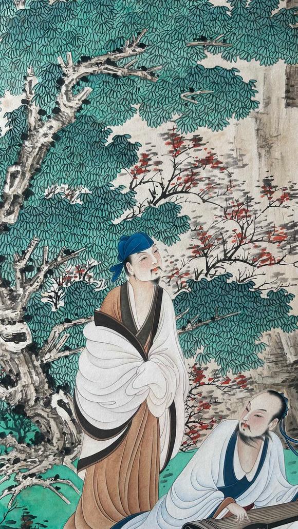 日本松町古美張大千 松崖聼琴