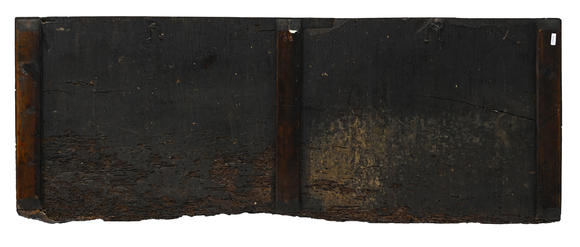 Piguet - H?tel des VentesAdoration des trois rois mages, ic?ne sur panneau polychrome et doré, XIXe dans le style italo-crétois XIVe s., 45x120 cm