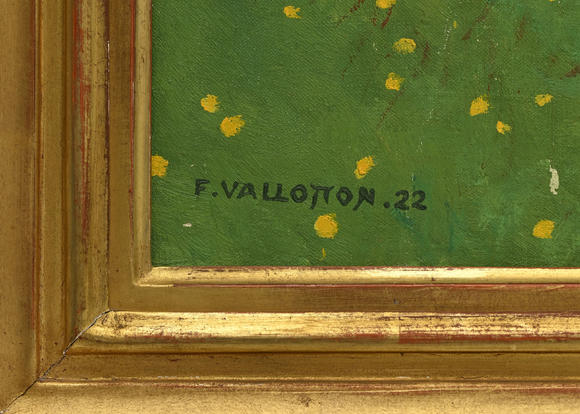 Piguet - H?tel des VentesFélix Vallotton (1865-1925),  Effet de pluie à Tournedos  ou  Haras  1922, huile sur toile, timbre de la signature, datée, 54x81 cm