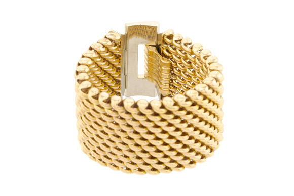 Piguet - H?tel des VentesLarge bracelet années 1940-50 2 ors 750 à maille souple