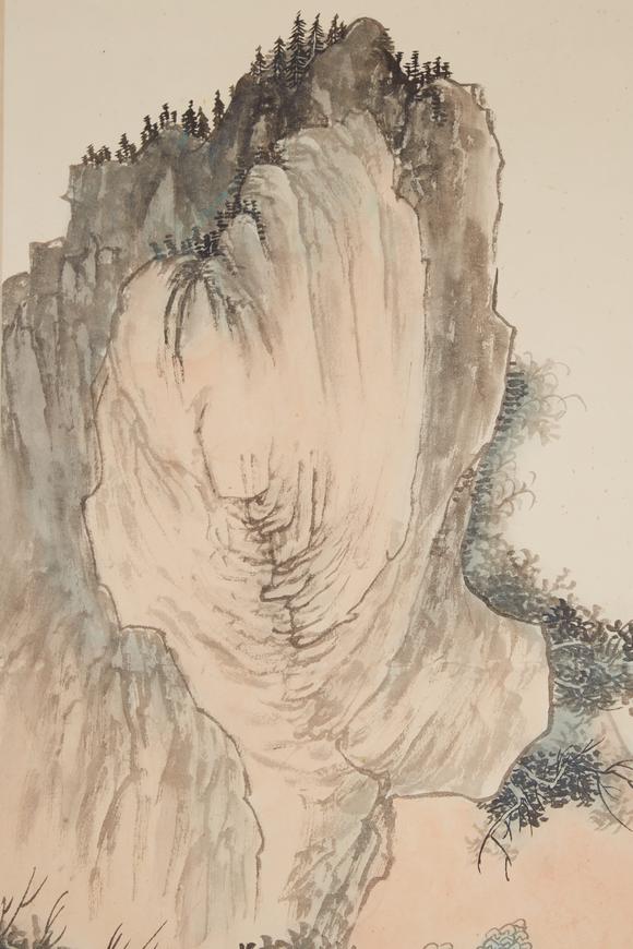 千美會陳少梅紙本山水圖畫