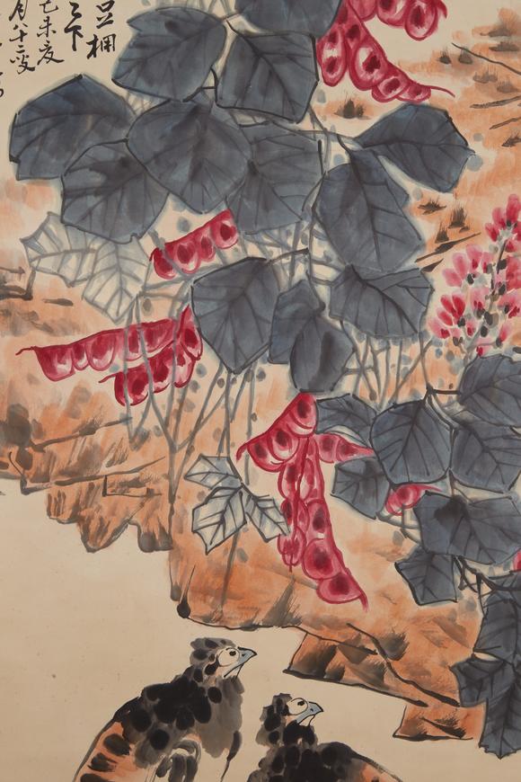 千美會(huì)李苦禪紙本花鳥圖畫