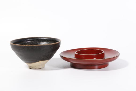 千美會建窯盞（帶托）