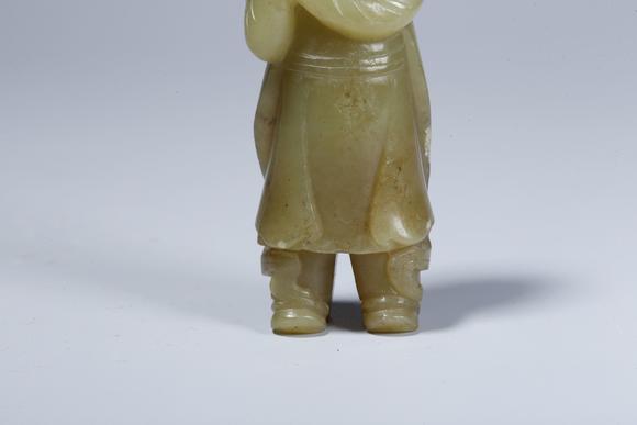 千美會和田黃玉雕童子形擺件