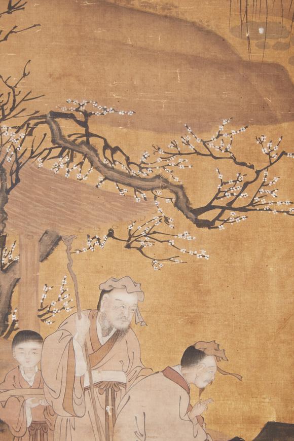 千美會(huì)趙雍絹本人物圖畫(huà)