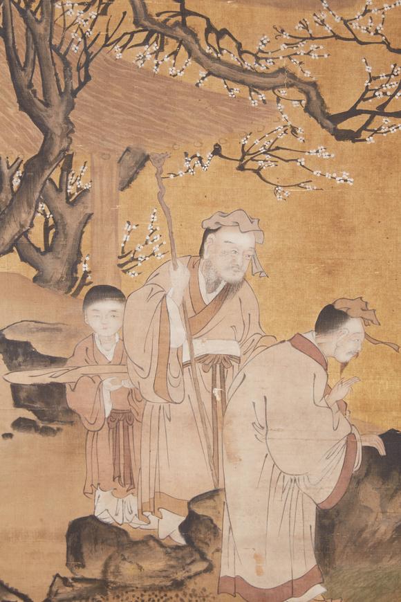 千美會(huì)趙雍絹本人物圖畫(huà)