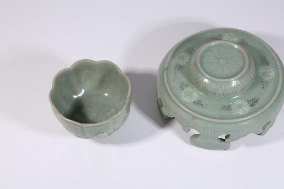 千美會高麗青瓷象嵌盞托