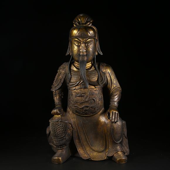 千美會銅鎏金關(guān)公坐像