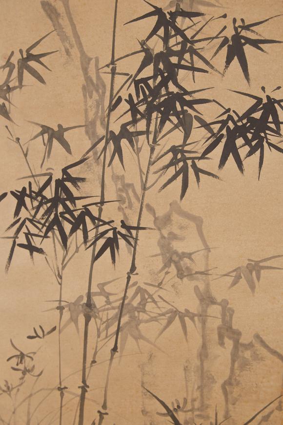 千美會(huì)鄭板橋紙本墨竹圖畫