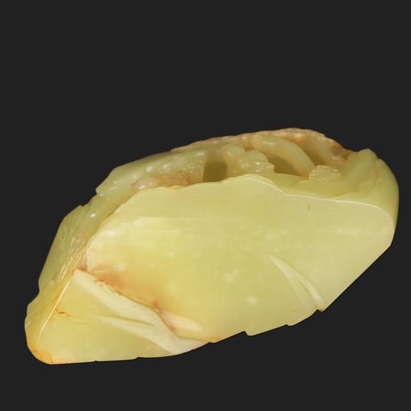 朱雀美術(shù)拍賣清 黃玉雕人物紋山子