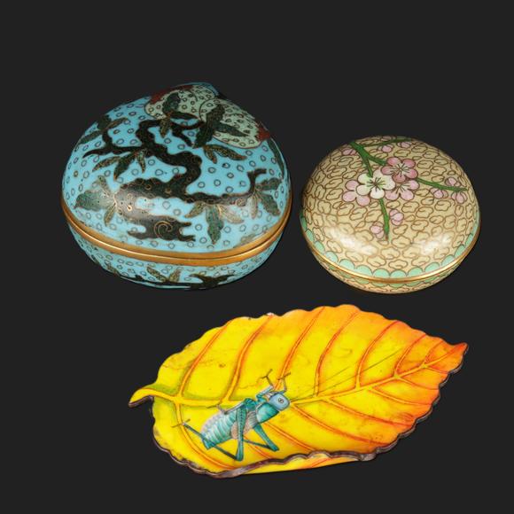 朱雀美術(shù)拍賣景泰藍(lán)香合一組
