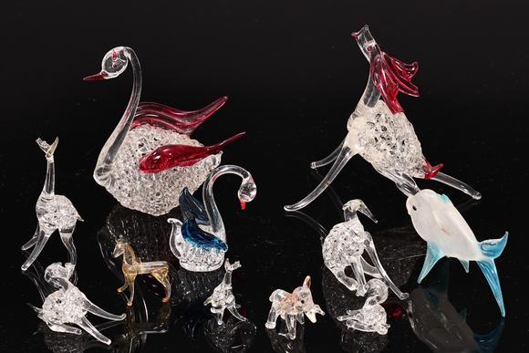 Karl s Collections IncGroup Of Handblown Glass Animals Figurines