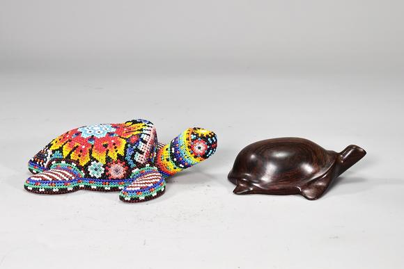 Karl s Collections IncHand Made Beads Mexican Turtle And Wood Carved Turtle 