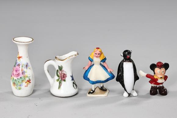 Karl s Collections IncGroup Of Miniature Porcelain Figurine Include Limoges, Disney 