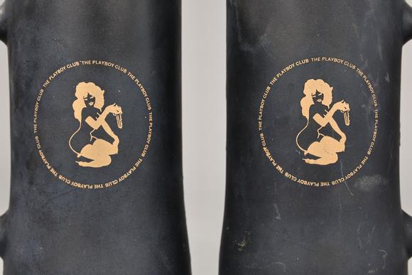 Karl s Collections Inc1970s Playboy Club Matte Black Beer Mugs Set Of 2