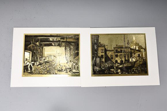 Karl s Collections IncCollection Of Etch Prints By Paul Detlefren, R.tt Palenske, Lionel Barrymore