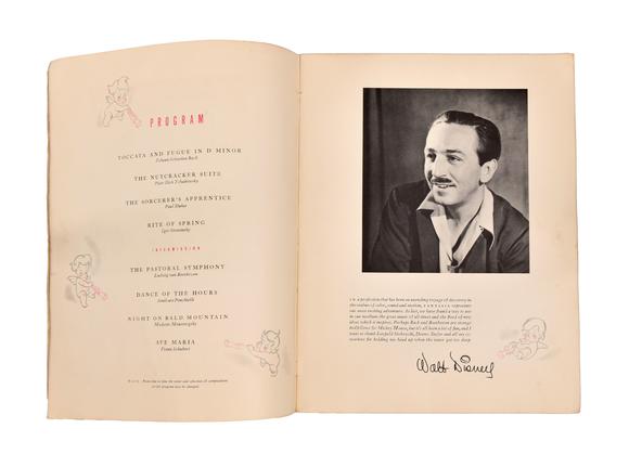 Karl s Collections IncWalt Disney (1901–1966), Fantasia, Signed Presentation Program / Souvenir Book