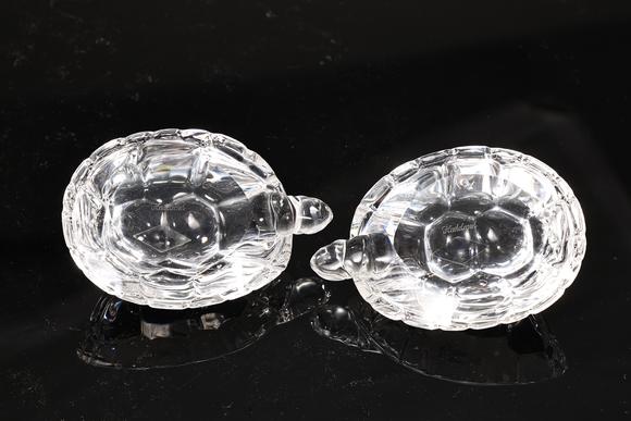 Karl s Collections IncPair Of Royal Copenhagen Handland Crystal Turtles