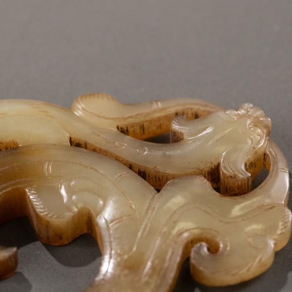 大阪美術(shù)商會戰(zhàn)國 古玉盤螭紋珮