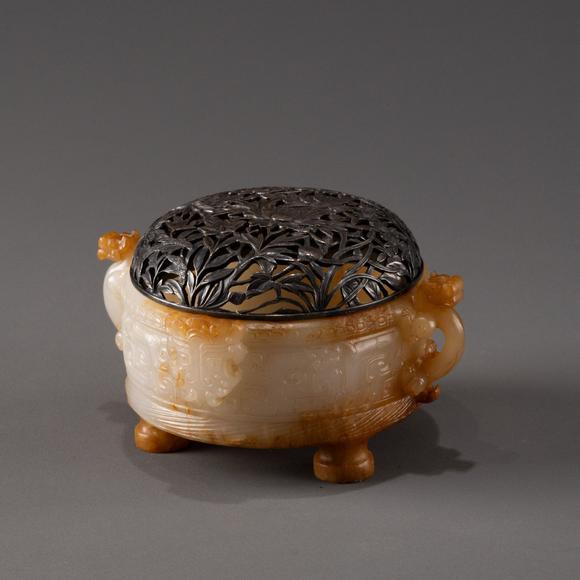 大阪美術(shù)商會(huì)漢 玉獸面紋香爐