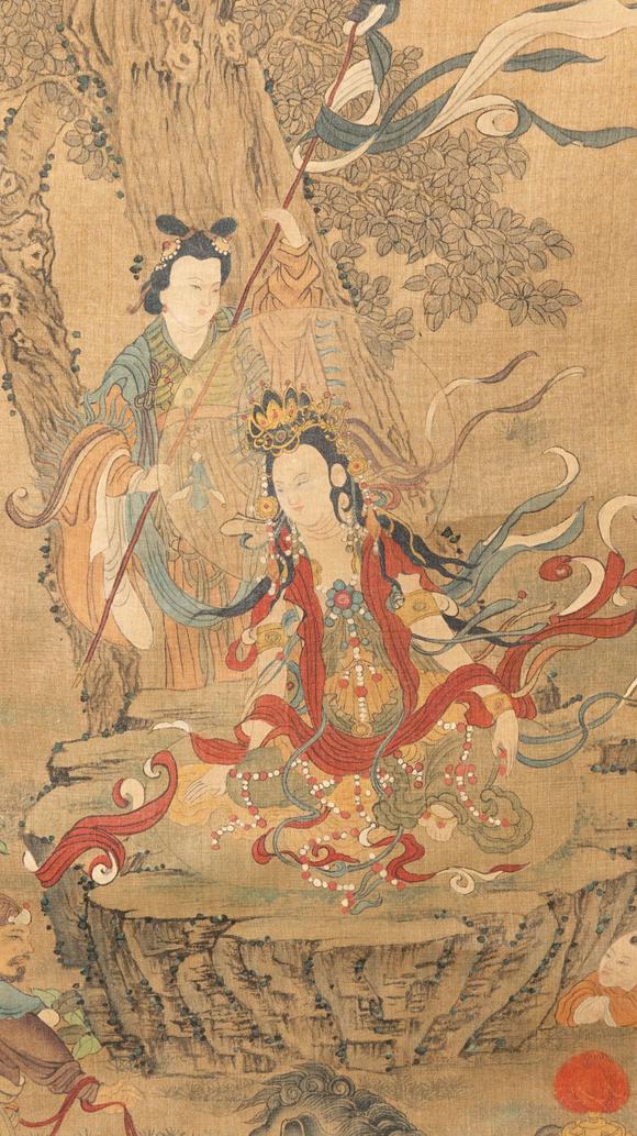 大阪美術(shù)商會明 丁雲(yún)鵬(傳) 文殊像