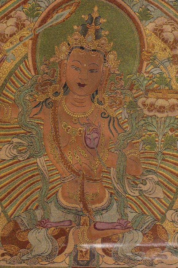 億品兆富株式會(huì)社（AALPZF）明以前  緙絲 舉劍文殊像 掛屏