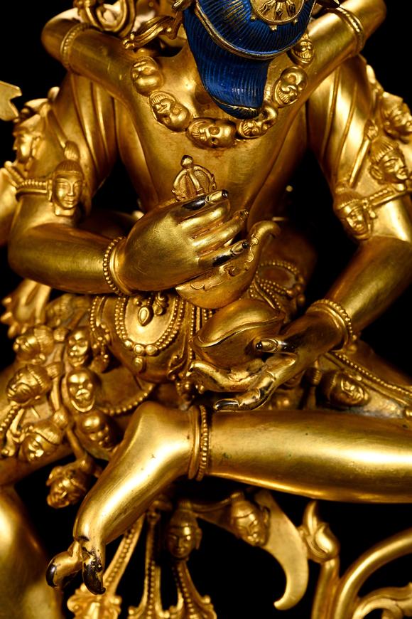 HUNG YUN ZHAI AUCTION HOUSE INCYongle Period Gilt-Bronze Yab-Yum Buddhist Mother Statue